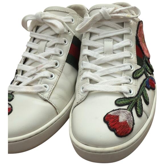 Gucci Ace Embroidered Floral Sneakers Size 36 - Picture 4 of 14